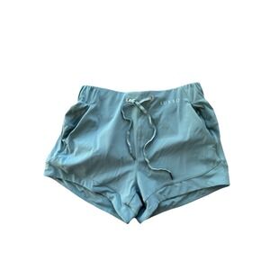 Lusso Athletic Running Shorts Womens XS Blue Drawstring Lightweight Active